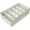 YAMAZEN Divider Box, 21cm (W) x 34cm (D) x 10cm (H), 15-Compartment Type, Clothing Storage, Drawer