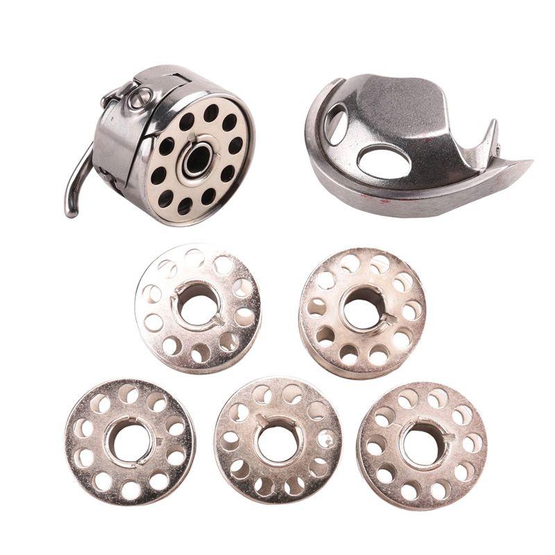 

A60zsewing Tools Bobbins + Bobbin Case + Shuttle Hook For Old Style Household Sewing Machine Sewing Suppliesmay серебряный