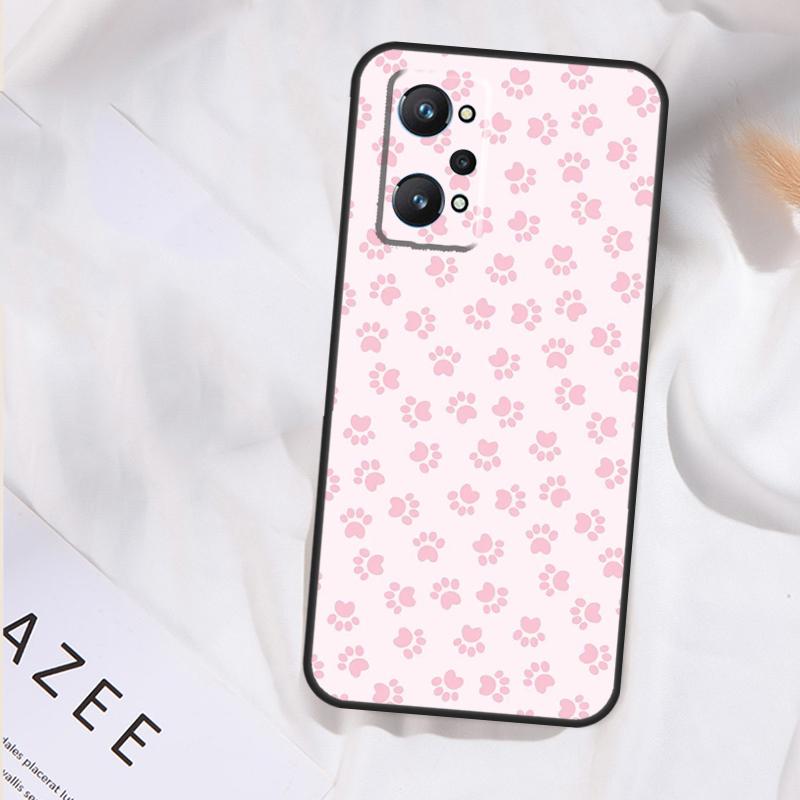 Cat Dog Paws Case For Realme 14 13 12 11 15 Pro Plus GT6 GT7 Pro C55 C51 C35 C33 C61 C65 C67 C63 C71 C75
