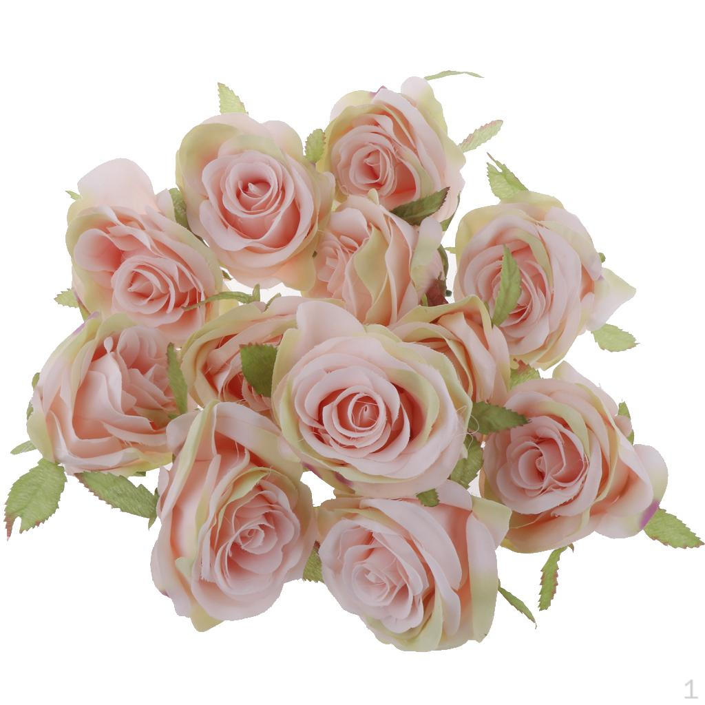 12 Heads Artificial silk flower DIY Bouquet Wedding Party Home Decor шампанского