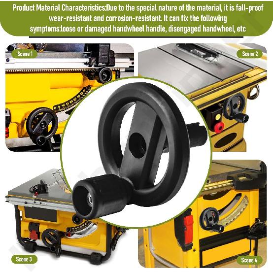 5140032-48 Table Saw Hand wheel Compatible with DeWalt DW745, DW745, DW745-AR, DW745-B2 Table Saw, Replaces 5140117-77 00099005140032-48