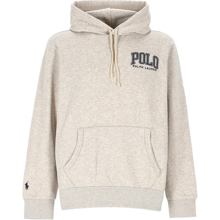 Polo Ralph Lauren Hooded Loose Fit Pullover Long Sleeve Sweatshirt Men sweatshirt Light-Gray 710952039-004