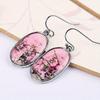 1pc Pink Textured Imitation Earrings, Fashionable Earrings
