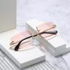 Women's Sunglasses Retro Sunglasses for Women Men Tinted Lens Metal Frame Vintage Rimless Rectangle Glasses UV400 Protection