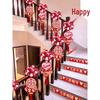 Wedding Stair Decoration Set: Creative Escalator Ribbons & Handrail Flowers for Ceremony Décor