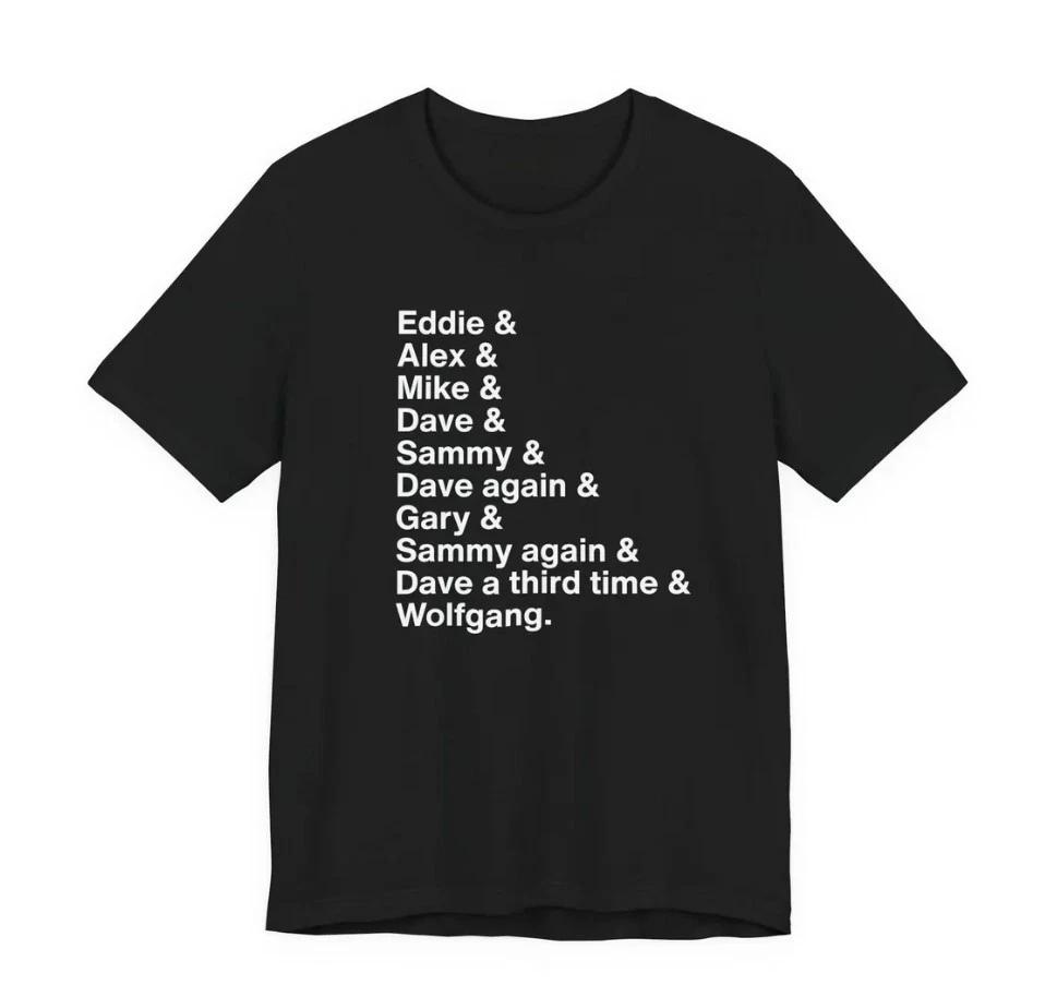 Van Halen Member List T-Shirt | Funny Rock Band Tee XXL