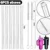 Replacement Straws for Stanley Quencher ProTour Flip Straw Tumbler 40oz, Reble Straw with Cleaning Brush, Cup Accessories for Stanley (Transparent,