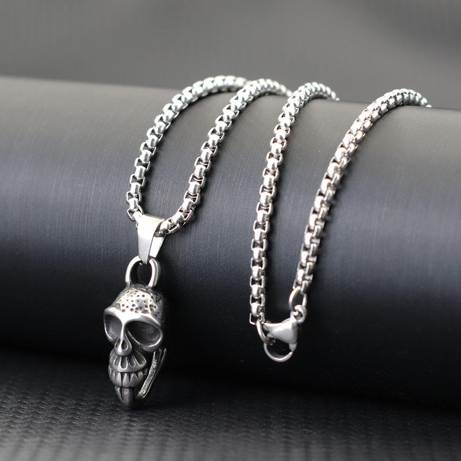 Stainless Steel Nautical Anchor Necklace for Men 60cm Long Fishhook Skull Arrow Pendant Beach Jewelry