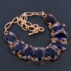 Joyas con piedras preciosas de amatista, collar de cobre hecho a mano, hermoso collar con cadena ajustable, joyería para el Día de los Caídos