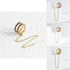 Stylish Alloy C-shaped Ear Cuffs Trendy Geometric Earrings For Women 2022