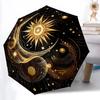 1pc Celestial Yin-Yang Auto-Fold Umbrella with One-Touch Open/Close - 8 Reinforced Ribs for Windproof Stability,  Yy251118197