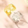 LIKGREAT Menorah Ring Women Adjustable Stainless Steel Wedding Band for Men Religious Je Jerusalem Ring Hanukah Jewelry Gift