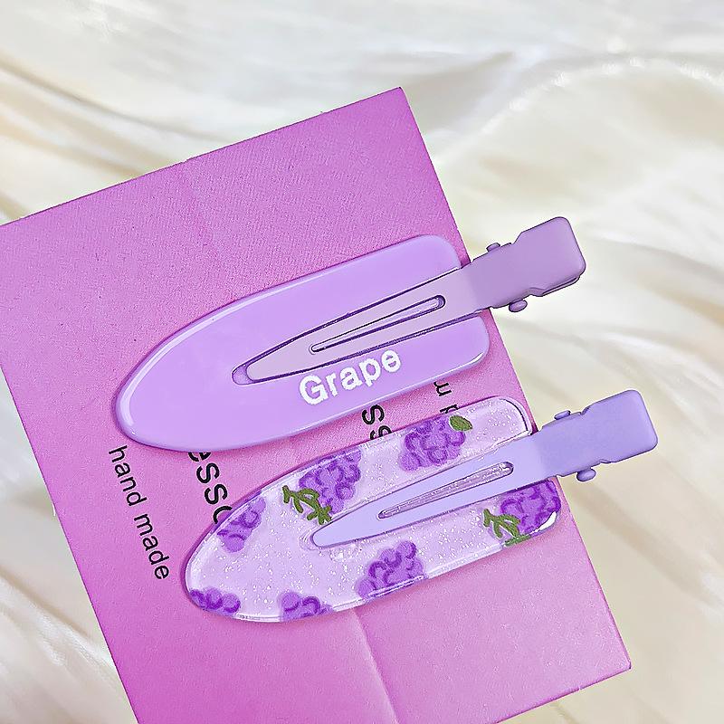 2 Stück/Packung Süße Bunte Cartoon Frucht Spurlos Haarnadeln Für Mädchen Niedliche Haarspangen Haarspangen Haarklammern Schöne Haaraccessoires