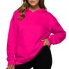 Women's Casual Loose Sports Drop Shoulder Sleeves Smooth Panel Hoodie Sweatshirt