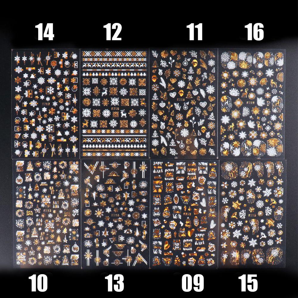 Decorations Xmas Transfer Decals 3D Christmas Nail Stickers Snowflakes