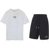 Embroidered Logo Round Neck Pullover Short Sleeve T-Shirt Comfortable Versatile Breathable Shorts Casual Sports Set AHST821-1+AKST543-3