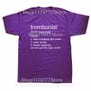 Trombonist Funny Definition T Shirts Graphic Streetwear Short Sleeve Trombone Jazz Harajuku Oversized Tshirt Mens Clothing