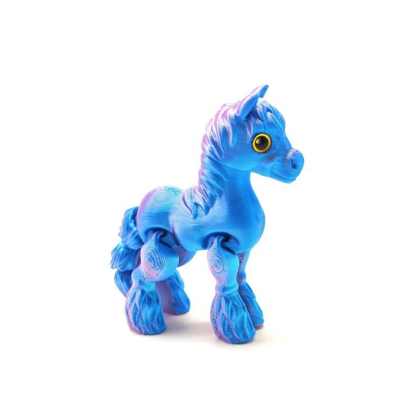 1PC 3D printing pony full body joints movable children's toys creative ornaments handicrafts animal models