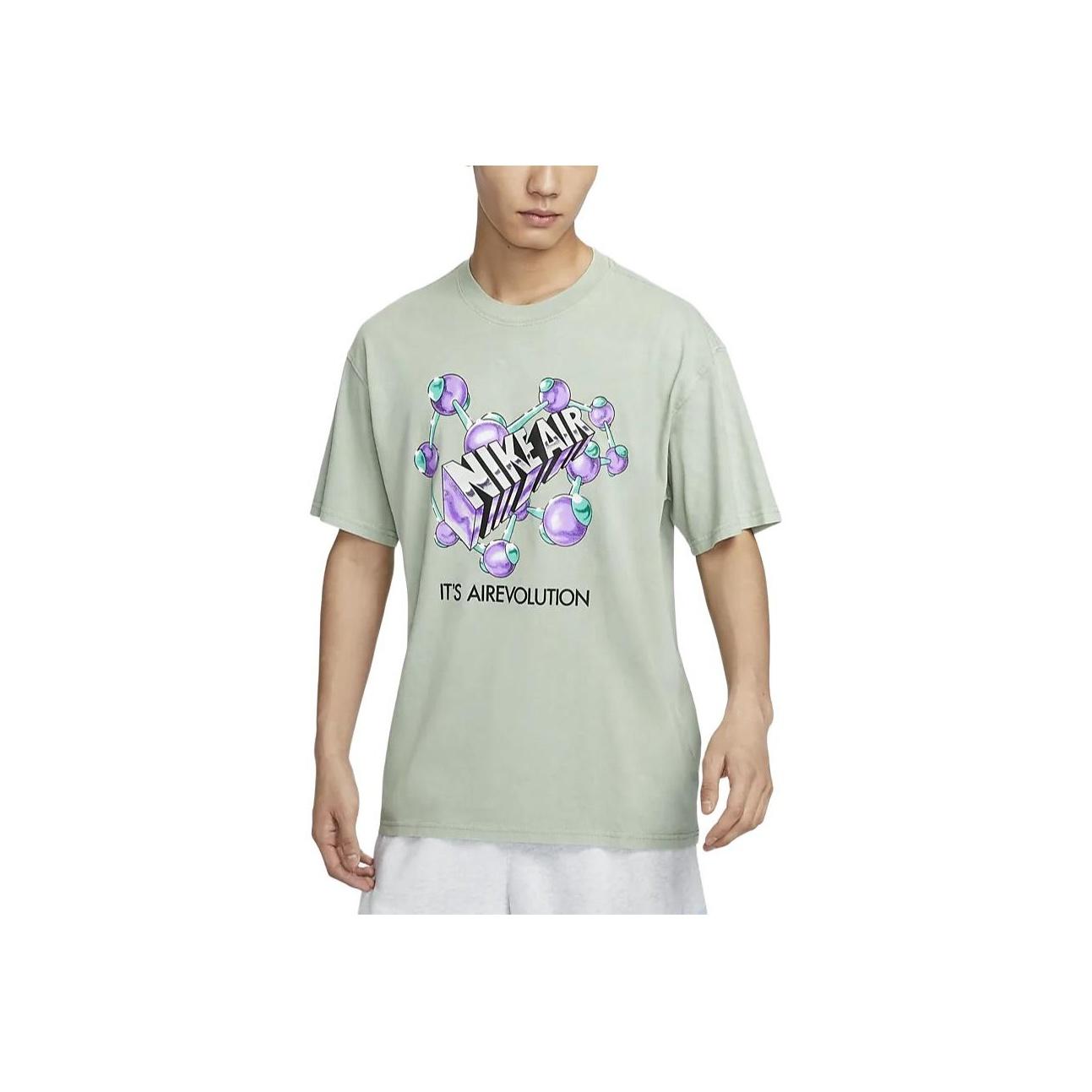 

Nike Logo Print Outdoor Casual Sports Crew Neck Short Sleeve T-Shirt Men Tops Horizon-Green FZ5400-370 XXL