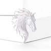 Broches Têtes de Cheval Émaillées Tendance Pour Femmes Animal du Zodiaque Épingles Poney Accessoires de Décoration de Vêtements Cadeaux de Nouvel An