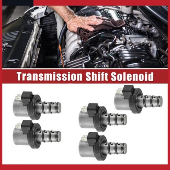 Pack of 5 for Hyundai for Kia Transmission Shift Solenoid Silver Tone Black