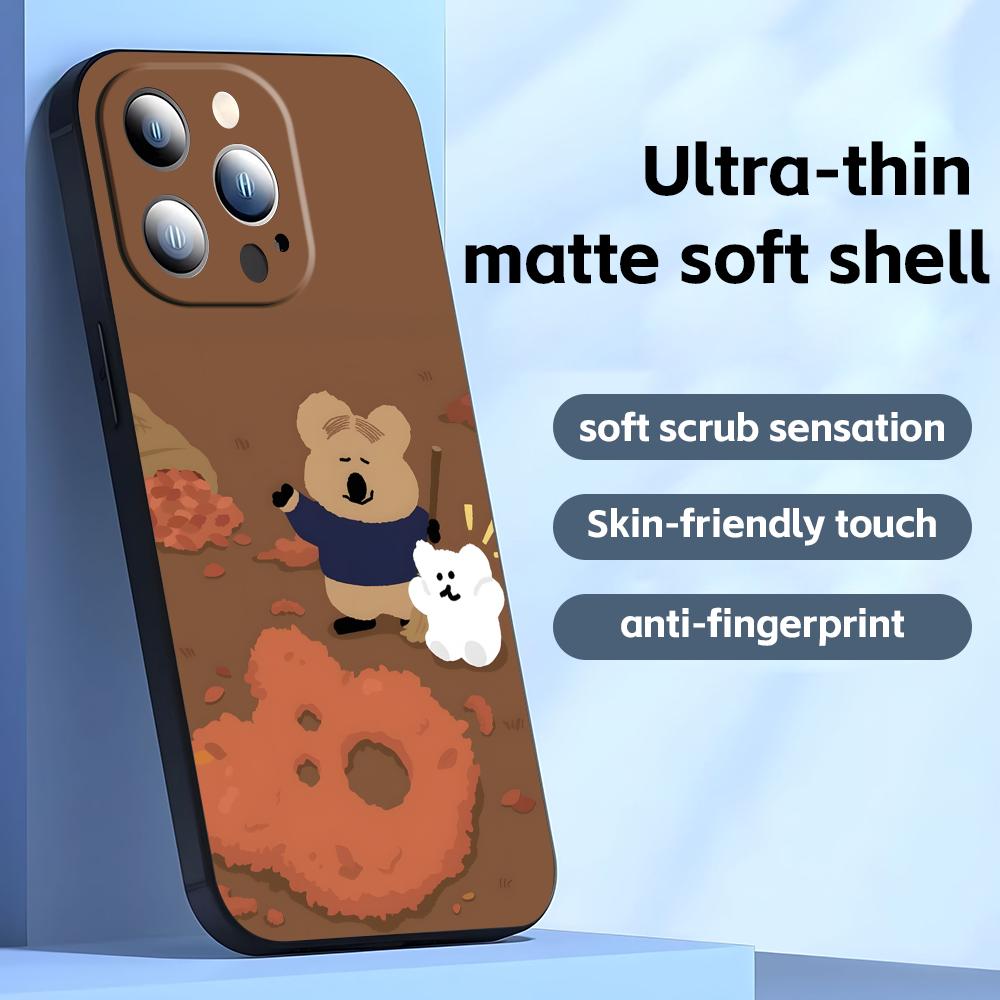 

Cute D-Dinotaeng Phone Case For iPhone17 16 16e 15 14 13 12 11 Plus Mini Pro Max Soft black Shockproof Cover iPhone 16 Pro