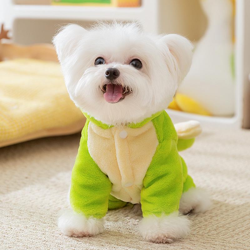 Adorable Dinosaur to Puppy Flannel Pet Apparel for Autumn/Winter