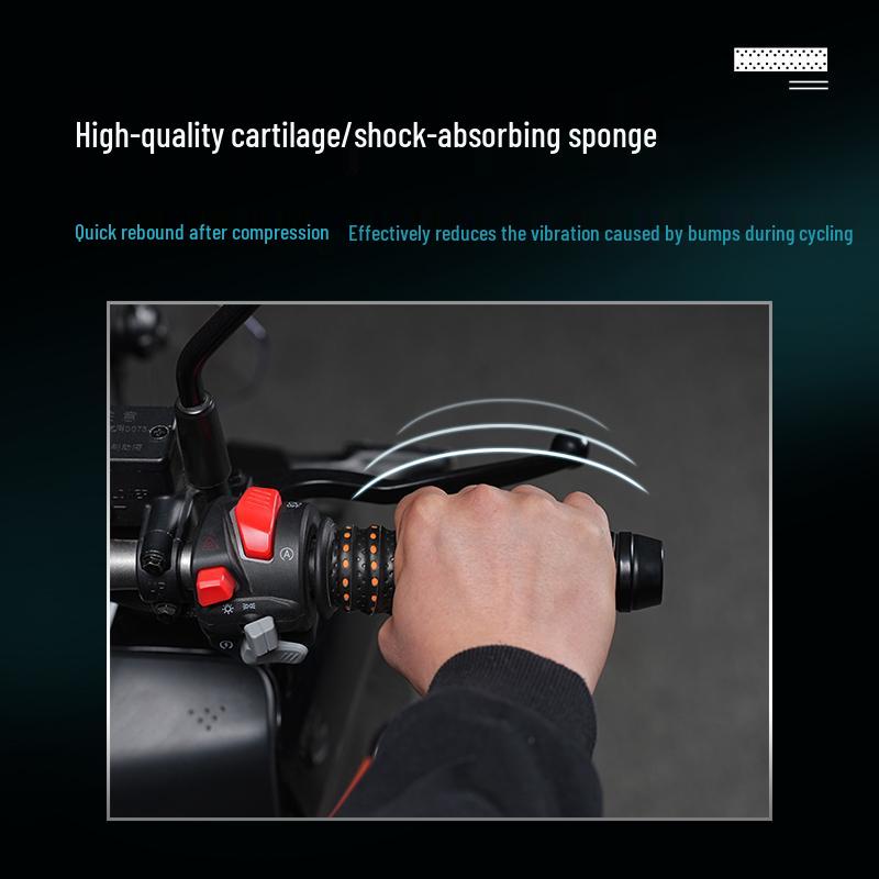 Anti-Slip Leather Motorcycle and Electric Scooter Handlebar Grip & Twist Cover