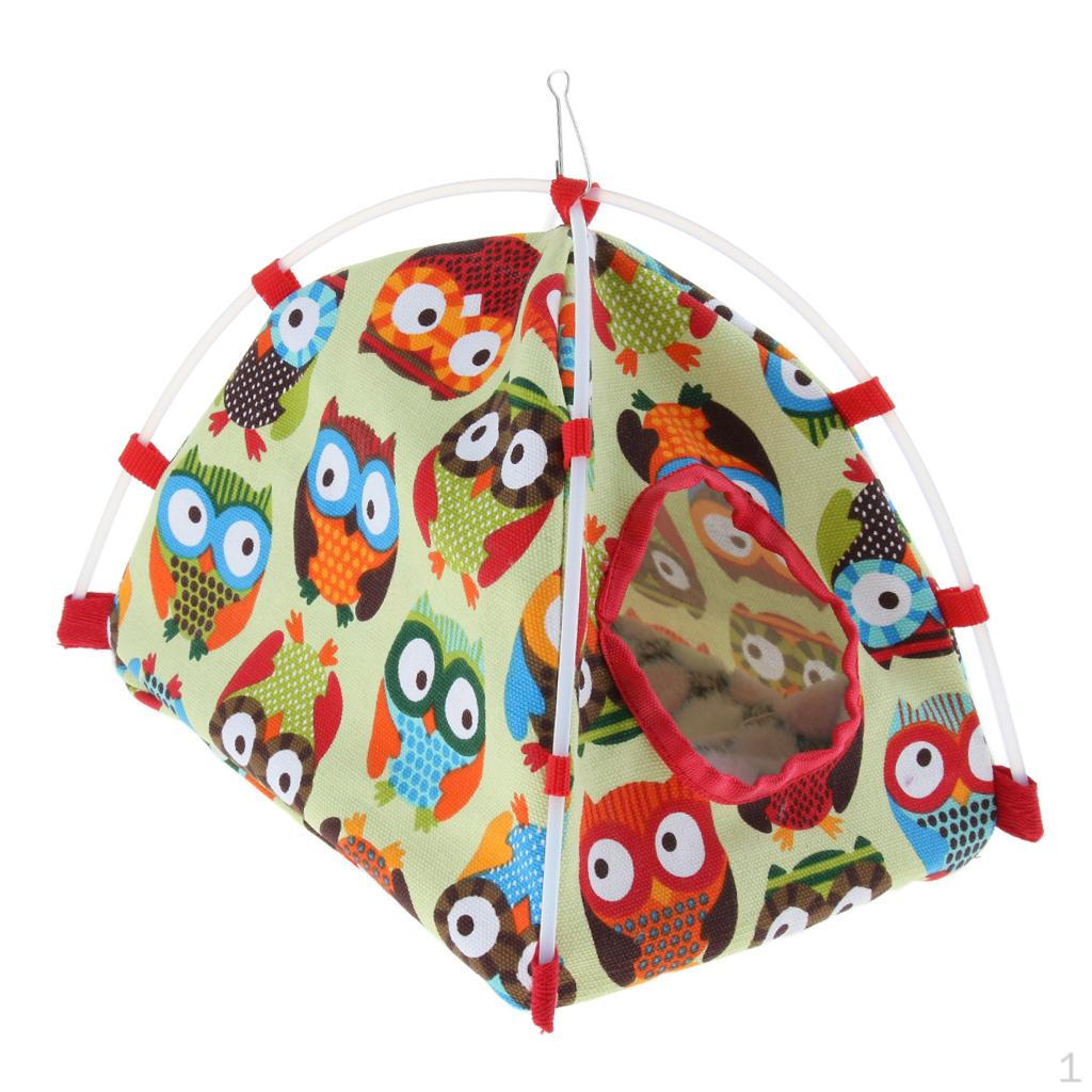 , Parrot Habitat Cave Hanging Tent, Cage Decor for Small Animals