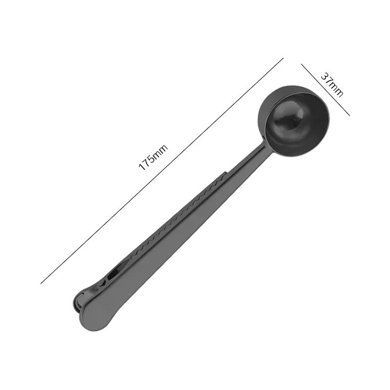 2026 New Stainless Steel Coffee Scoop with Clip, Multi-Function Spoon Bag Sealing Clip for Coffee Beans and Tea Leaves