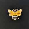 Stylish Little Bee Zircon Brooch for Women's Sweaters and Cheongsam