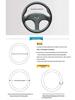 Plush Heated Steering Wheel Cover for Winter - Fits Tesla Y & Volkswagen, D-Shaped