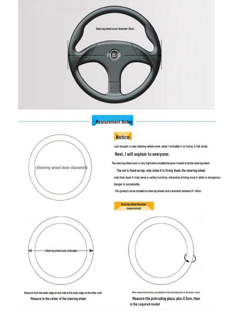 Plush Heated Steering Wheel Cover for Winter - Fits Tesla Y & Volkswagen, D-Shaped