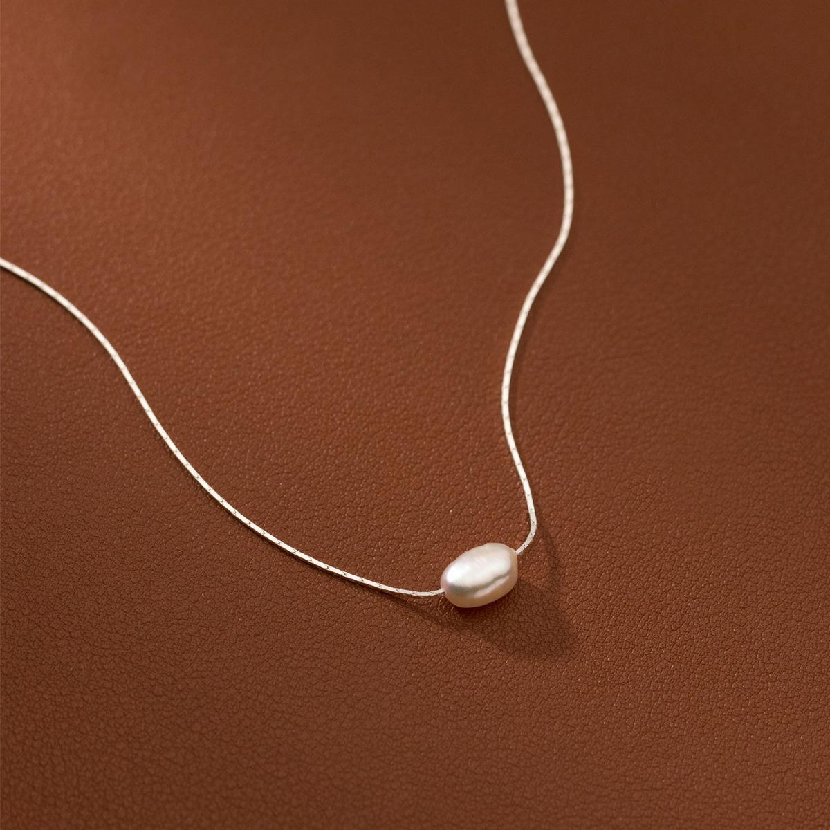 Hengsheng 9-10mm Baroque Freshwater Pearl Pendant Necklaces Adjustable Pearl Necklaces for Women Jewelry Gift 2025 New Arrivals 9-10mm белый