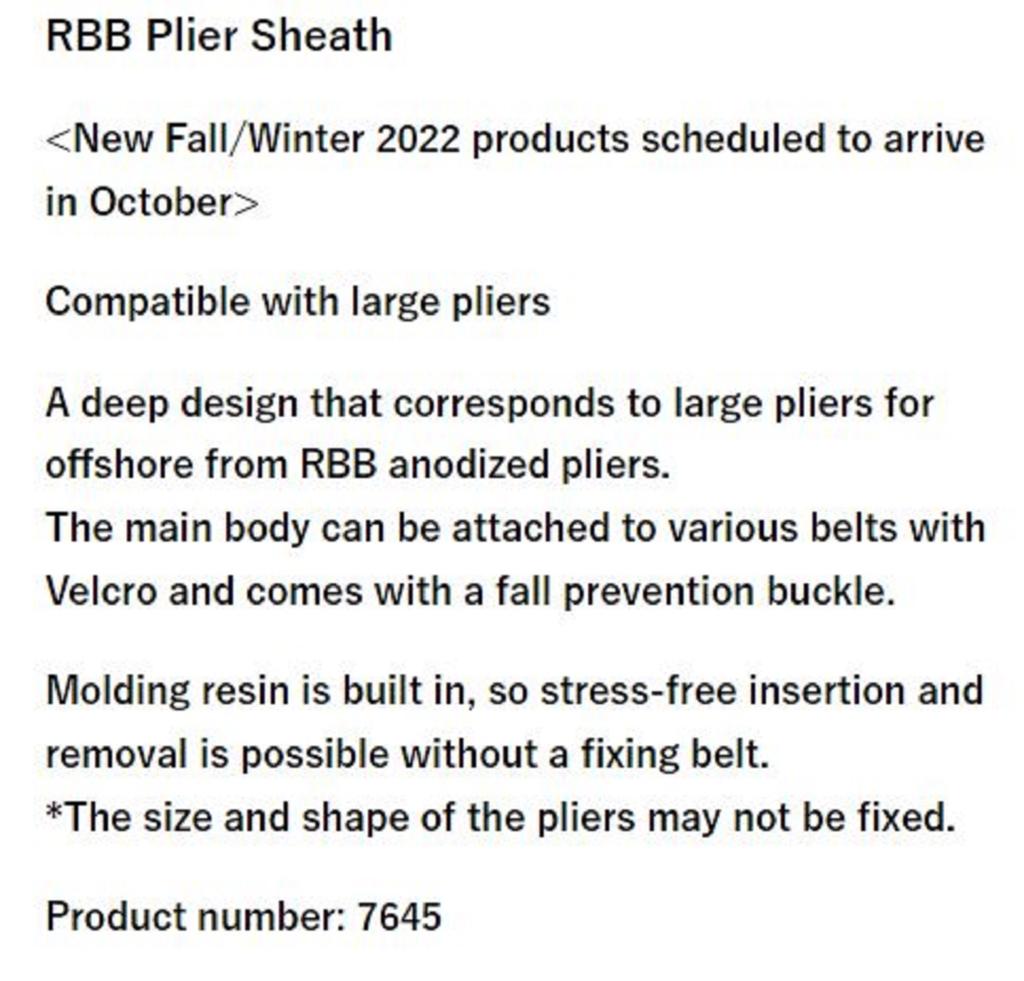 RBB Rivally 7645 Pliers Sheath for Large Pliers Black (7599)