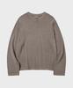 Whoops Garments Washed Overlap Neck Knit Tee [Ash Brown]