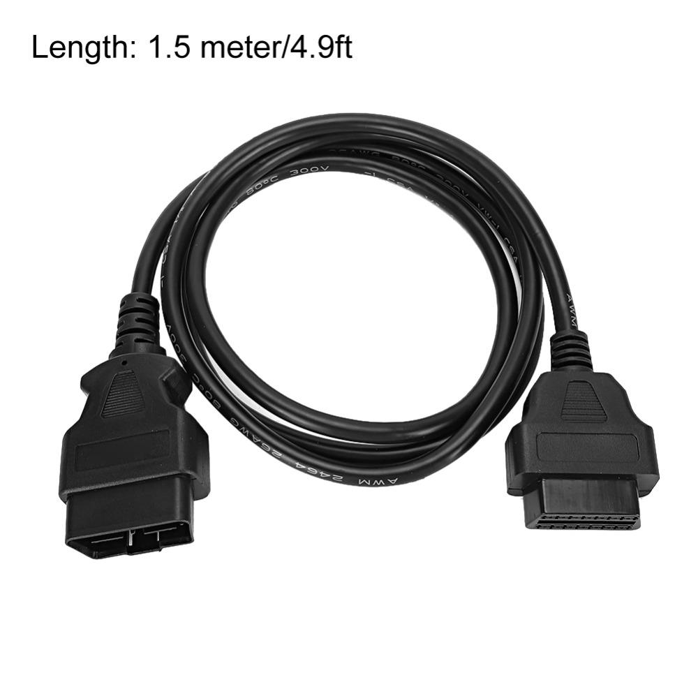 16 Pin OBD2 Extension Cable 5ft/1.5m OBD2 Scan Tool Cable Diagnostic Adapter Auto Electronic Mod