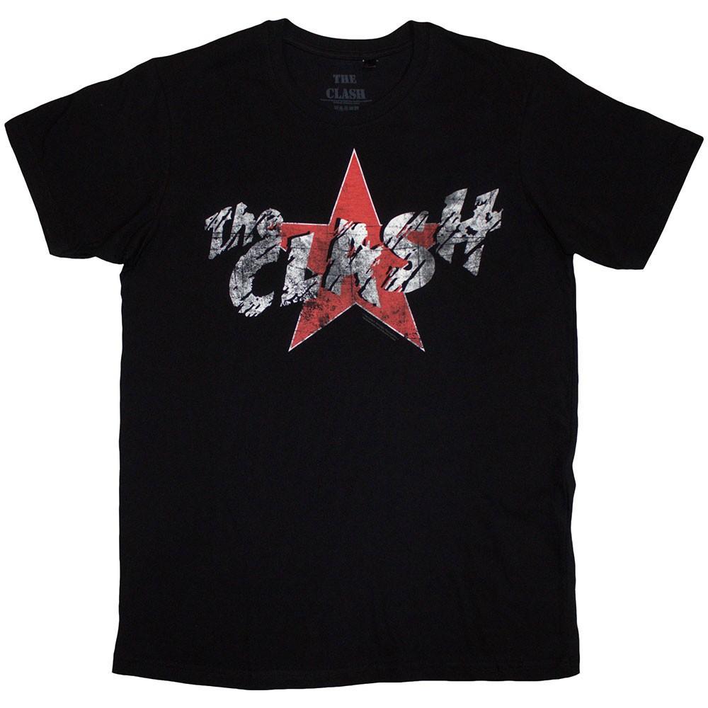 Men s Clash Star Logo T-shirt Large Black 4XL