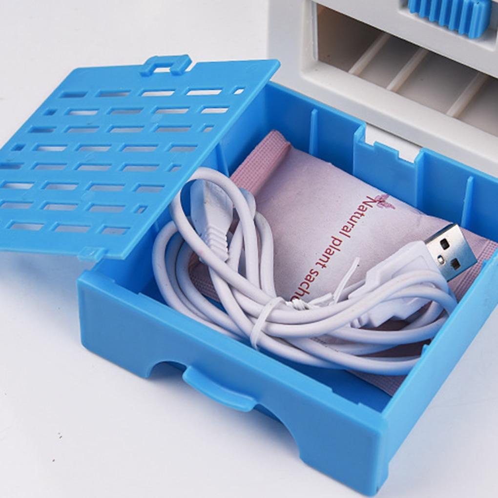 USB Mini Air Conditioner Portable Personal Cooling Fan Double Air Outlet Summer Desktop Air Cooler Fan