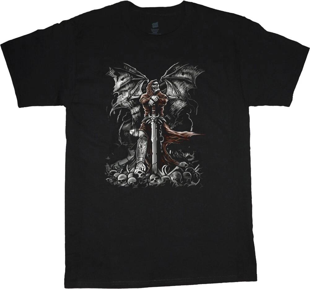 Grim Reaper T-shirt Mens Graphic Tees Skulls Clothing Apparel Skull T-shirt Mens S