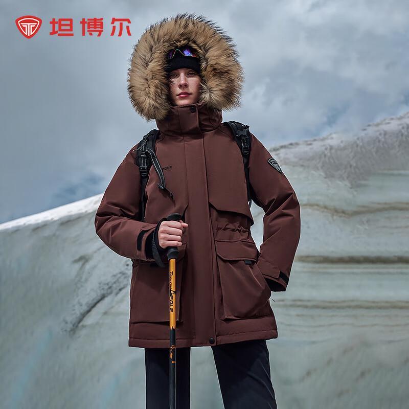 

Tanboer Women s Outdoor Workwear Down Jacket with Large Fur Collar 560520A 165