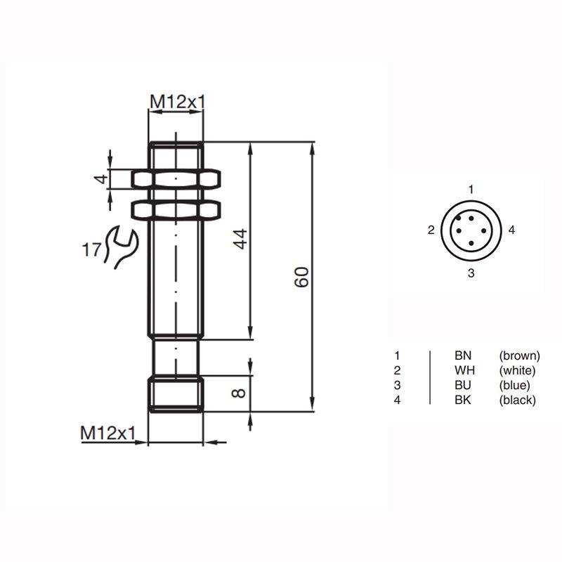 Huguang Proximity Switch PRCMT12-2DNN2PP2AOAC PRCMT12-2DODC Aviation Sensor Plug