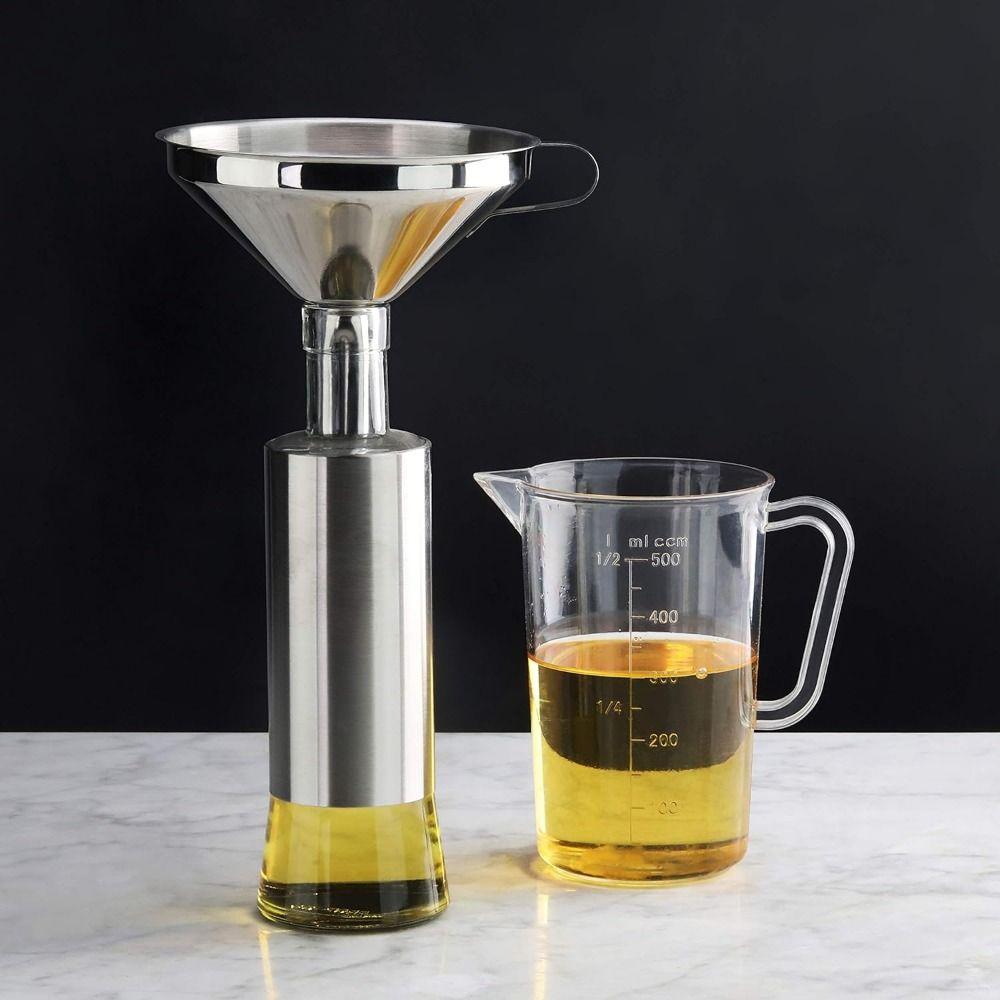 Anti-slip Handle Stainless Steel Funnels Funnel for Filling Small Bottles  Kitchen Gadgets