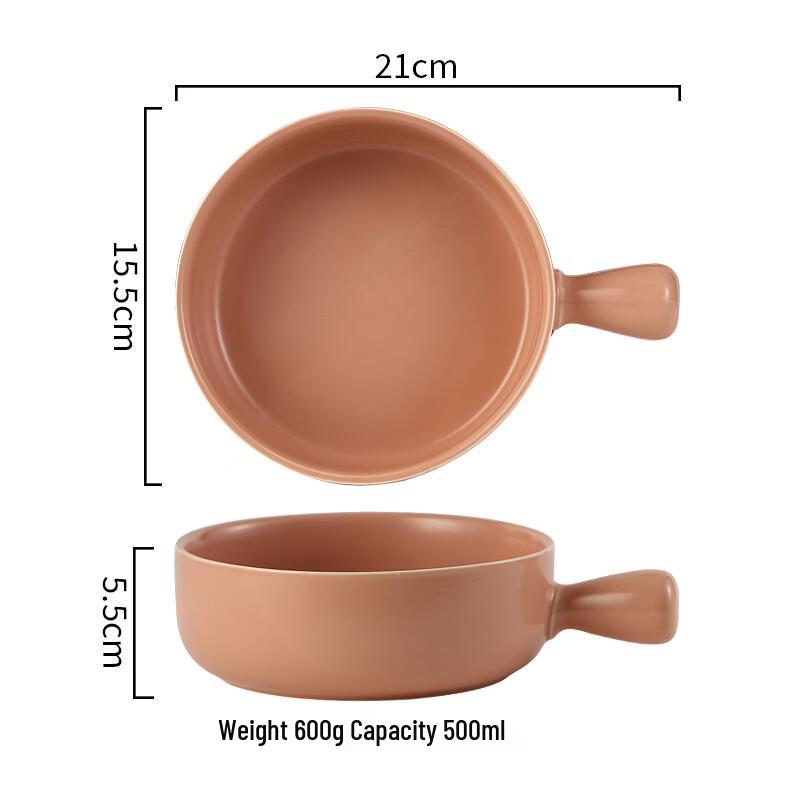 Simple Ceramic Bowl with Handle