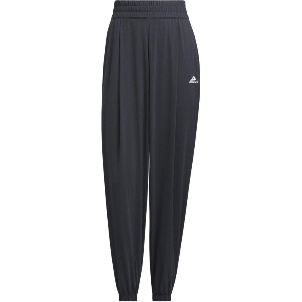 Adidas Loose Fit Solid Color Casual Pants Women Bottoms Dark-Heather-Gray JJ1338