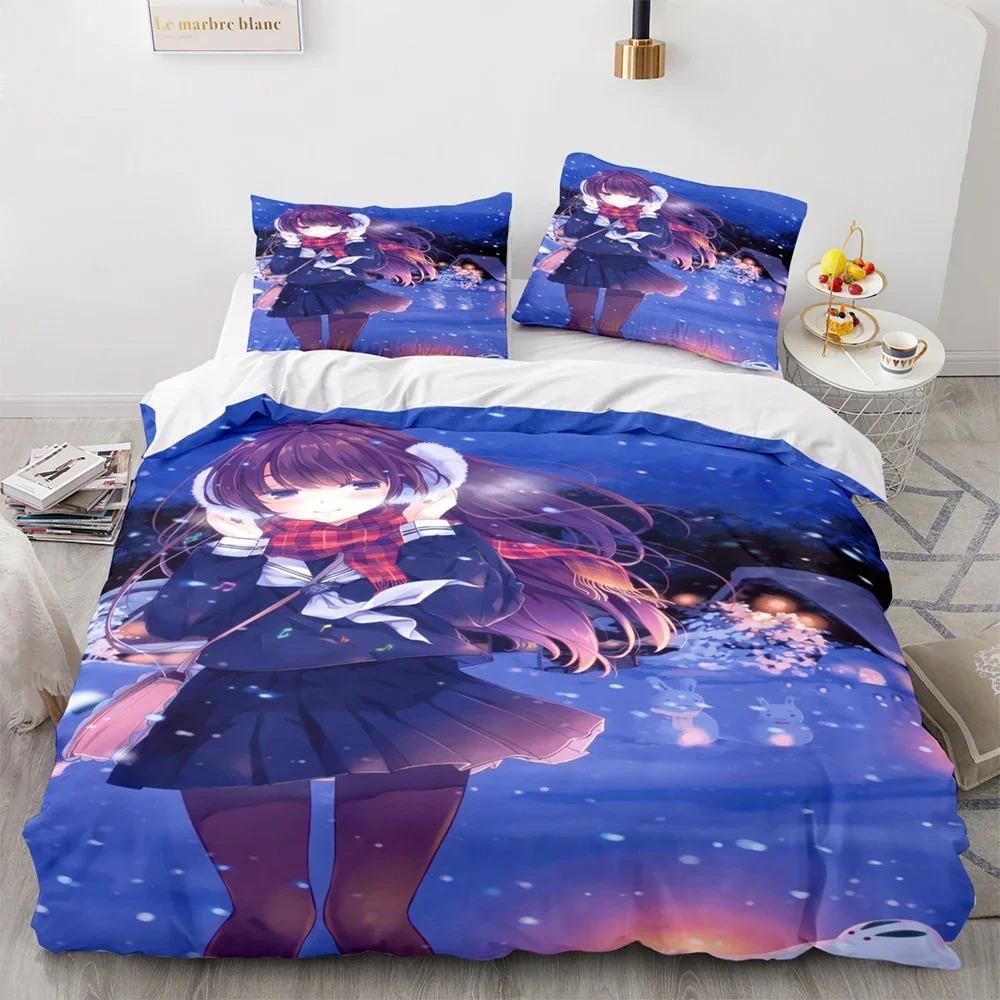 Comfortable Soft 3D Printed Kawaii Girl Anime Sexy Adult Kids Bedclothes Double Twin Full Queen King Quilt