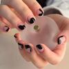 Wear Nail Black Geometric Irregular Nail Piece Wear Nail Art Nail Sticker Removable Nail Piece Nail Art Piece