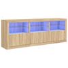 Vidaxl Szafka Z Oświetleniem Led, Dąb Sonoma, 181,5X37X67 Cm