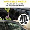 Decal Fit Cover For 2005-2010 Chrysler 300 Black Door Window B Pillar Posts 6PCS
