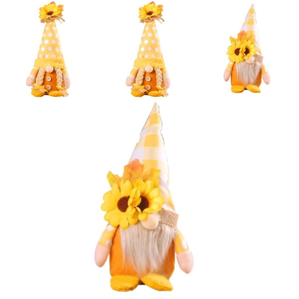 Herbst Sonnenblumen Paar Rentier Puppen Minimalistische Dekorative Plüschfiguren Für Raumdekoration